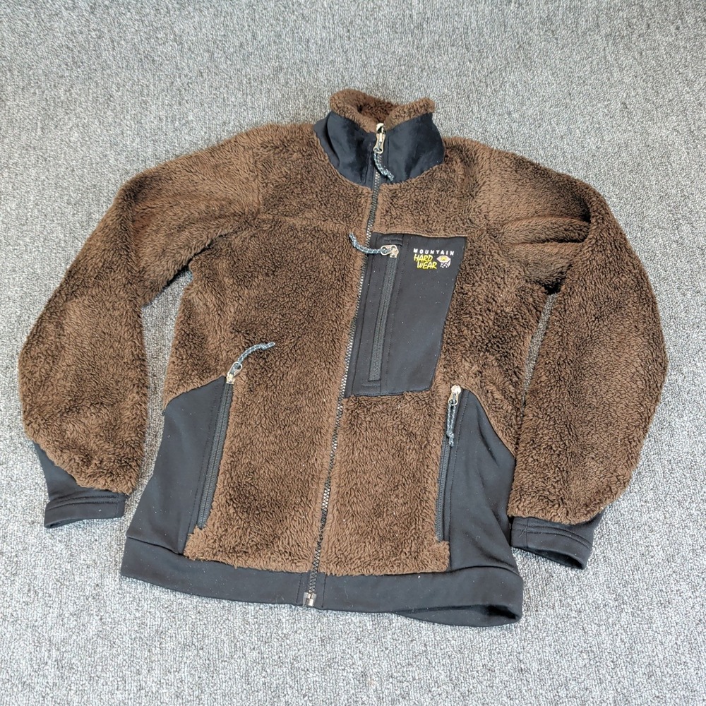 Mountain Hardwear Womens Fleece Jacket XS Brown Polyester Full Zip‎ Monkey Phur